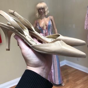 Sam Edelman womans tan Sling-back Heels size 8